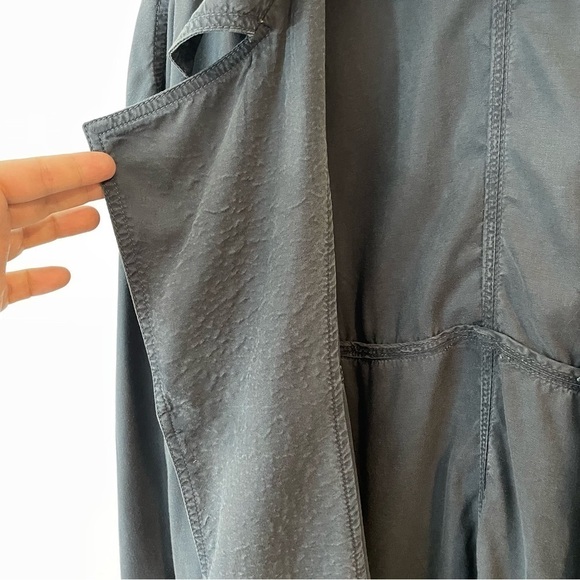 Caslon Lightweight Open Front Jacket Sz L Grey 100% Tencel Lyocell Fall Cardigan - Picture 3 of 10